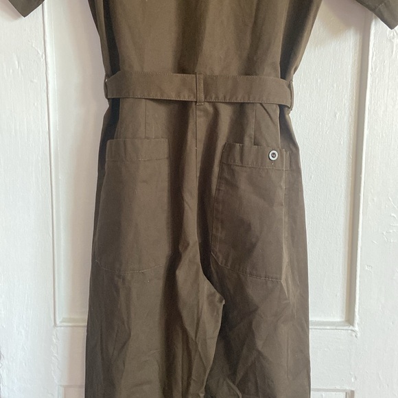 COS Belted Utility Boiler Jumpsuit Dark Khaki - Picture 10 of 11